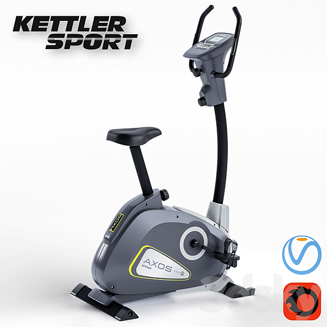 Exercise Bike Kettler Axos Cycle M. Training apparatus 3ds Max - thumbnail 1