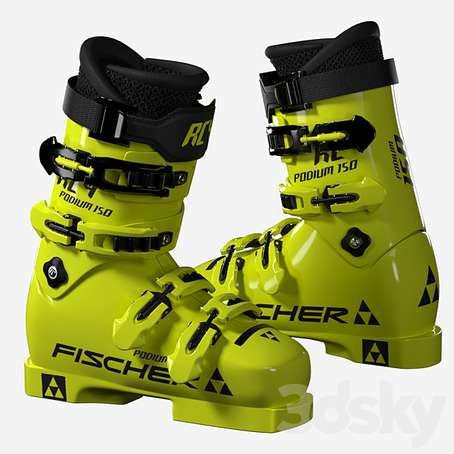 Fischer ski mountain boots 3DS Max Model - thumbnail 2