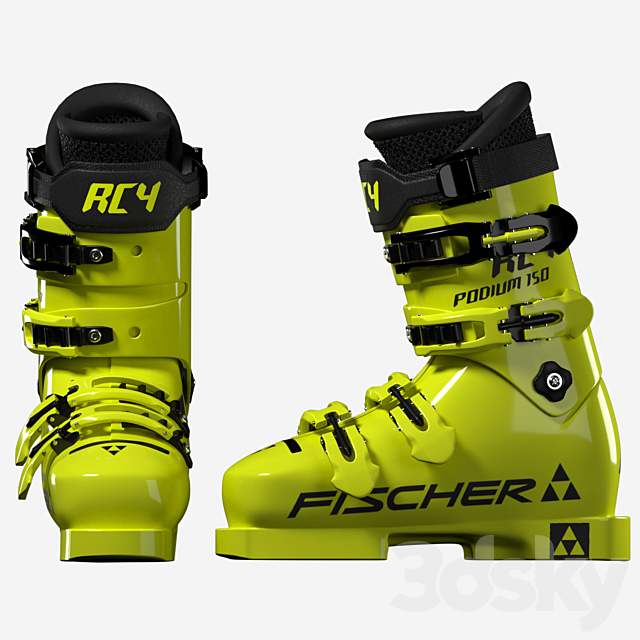 Fischer ski mountain boots 3DS Max Model - thumbnail 3