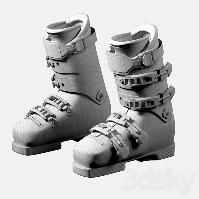 Fischer ski mountain boots 3DS Max Model - thumbnail 4