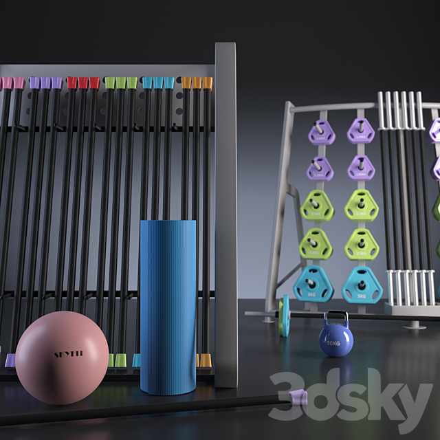 Fitness accessories _ Fitness Accessories 3DS Max Model - thumbnail 1