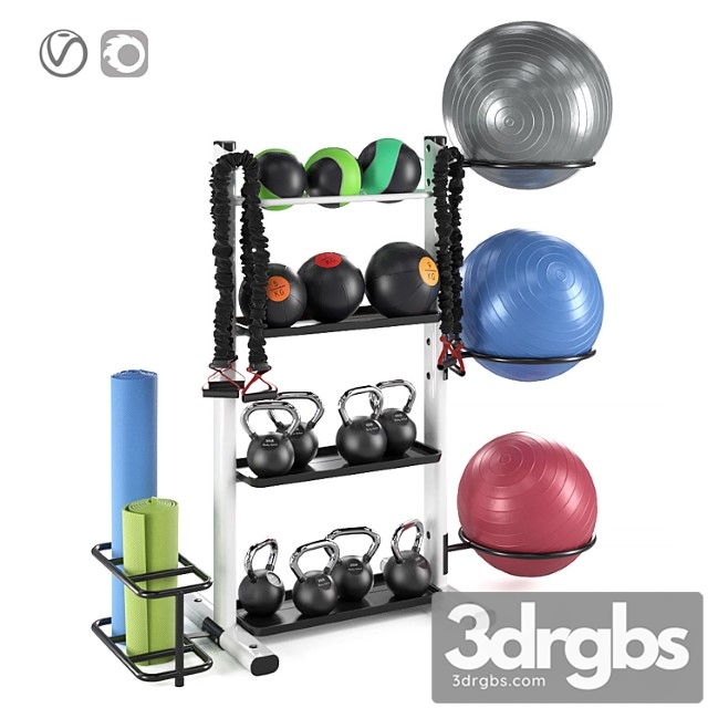 Fitness accessories rack - thumbnail 1