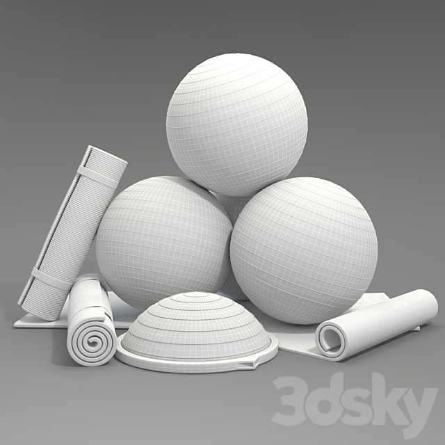 Fitness kit 3DS Max Model - thumbnail 2