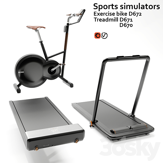 Fitness machine BORK 3DS Max Model - thumbnail 2