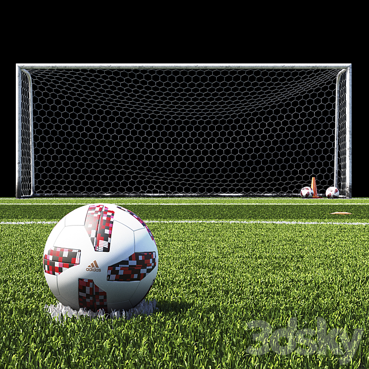 Football field 3DS Max - thumbnail 2