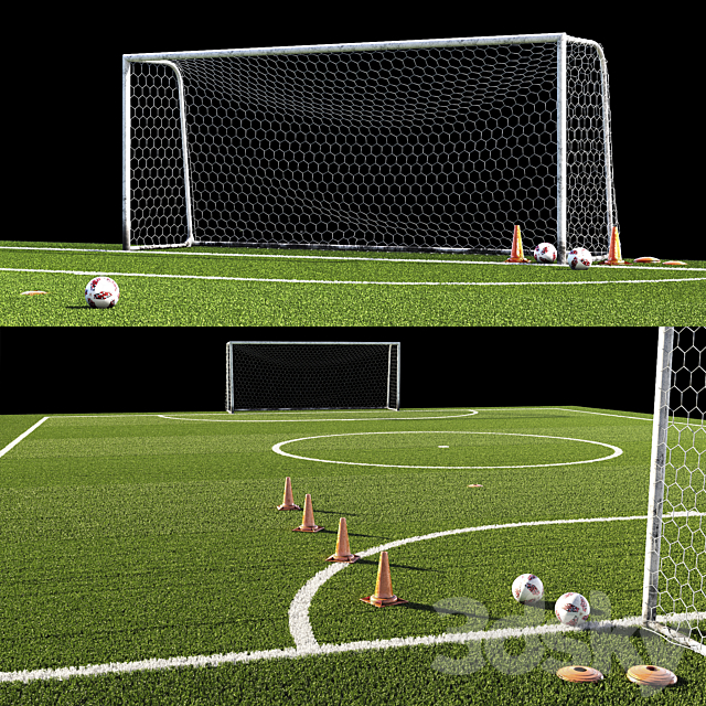 Football field 3DSMax File - thumbnail 3