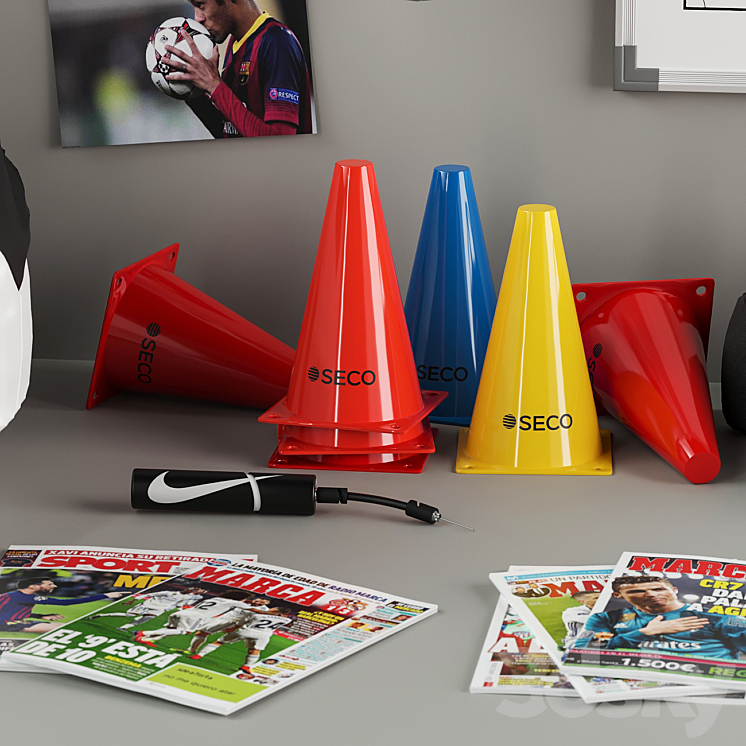 Football set 3DS Max - thumbnail 2