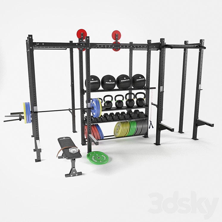 Functional frame for fitness 3DS Max - thumbnail 1