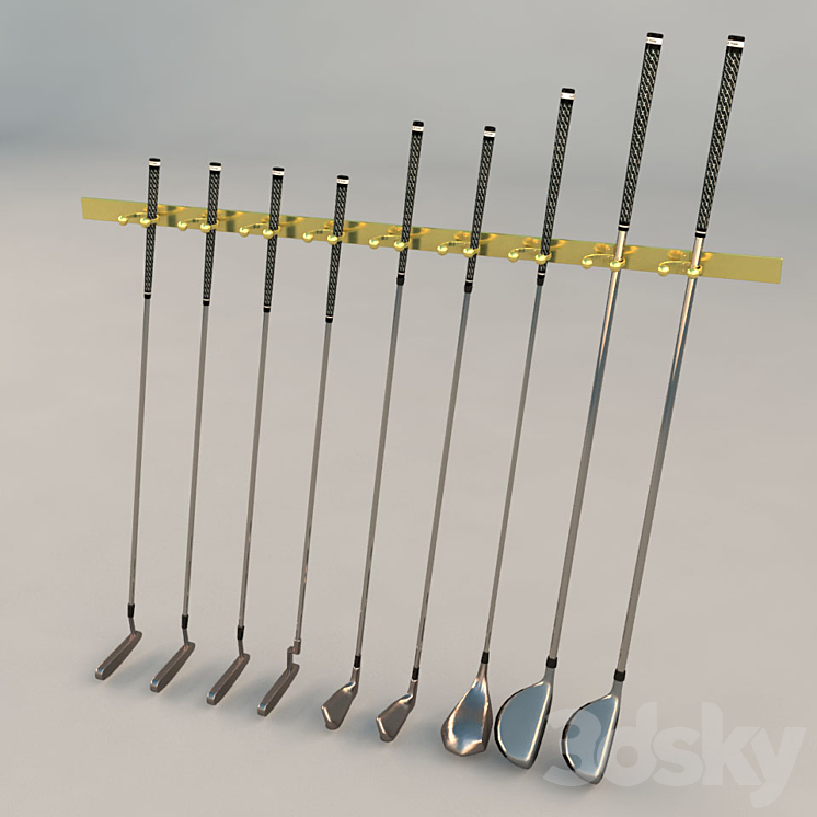 Golf Club Set 3DS Max - thumbnail 1