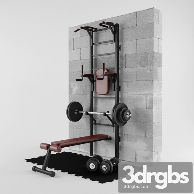 Gym Room 3dsmax Download - thumbnail 1