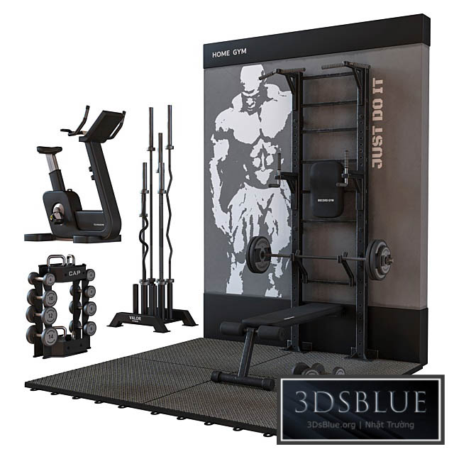 GYM-Room-Bodybuilding 3DS Max - thumbnail 3