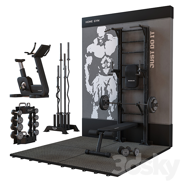 GYM-Room-Bodybuilding 3DSMax File - thumbnail 1