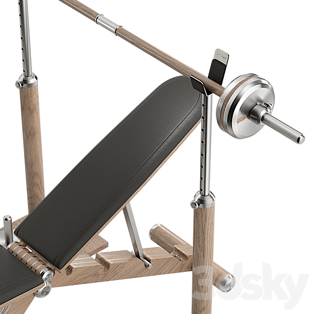 GYM set 01 3DS Max Model - thumbnail 3