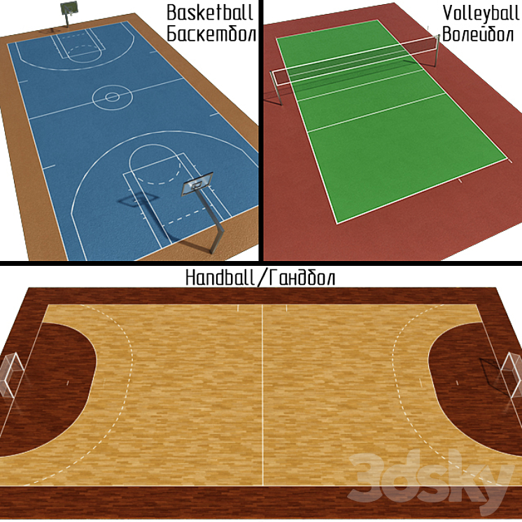 Handball \/ Basketball \/ Volleyball 3DS Max - thumbnail 1