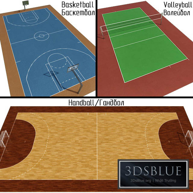 Handball \/ Basketball \/ Volleyball 3DS Max - thumbnail 3