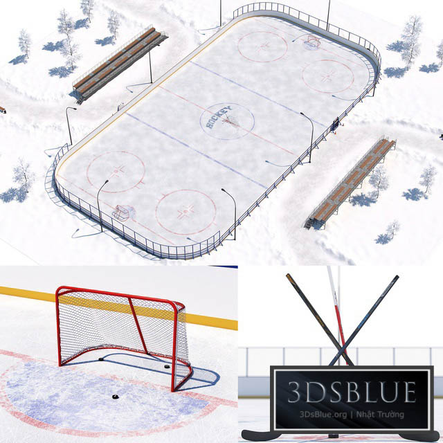 Hockey field 3DS Max - thumbnail 3