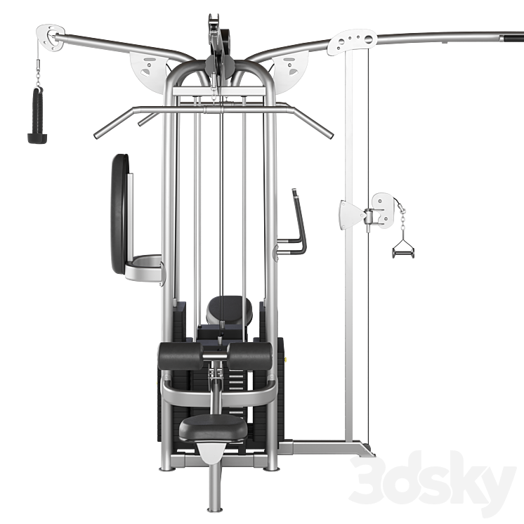 HOIST MULTI JUNGLE GYM SYSTEM CMJ-6600-S 6 STATION 3DS Max Model - thumbnail 2