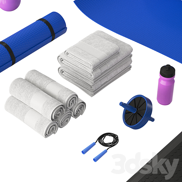 Home fitness set 3DSMax File - thumbnail 2