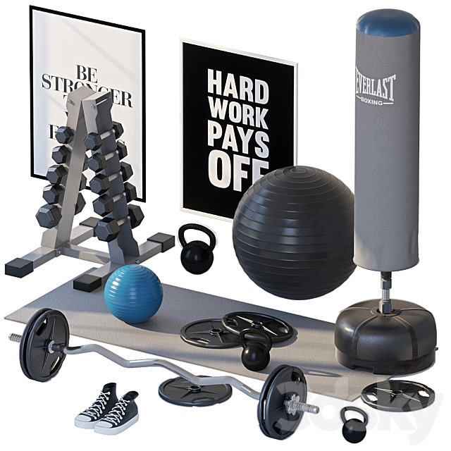 Home gym 2 3DSMax File - thumbnail 1