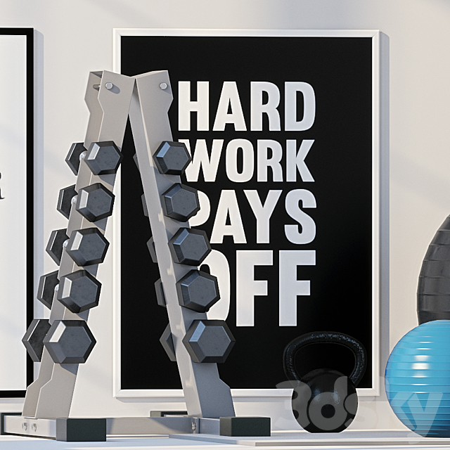 Home gym 2 3DSMax File - thumbnail 2