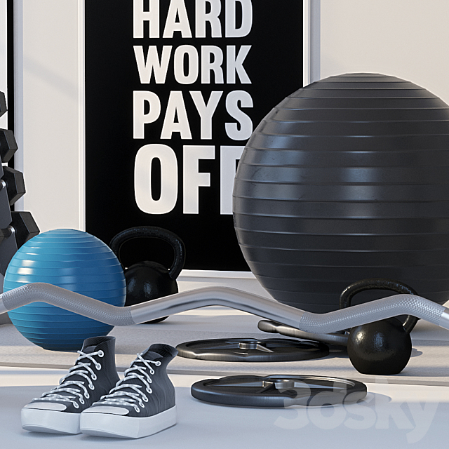 Home gym 2 3DSMax File - thumbnail 3