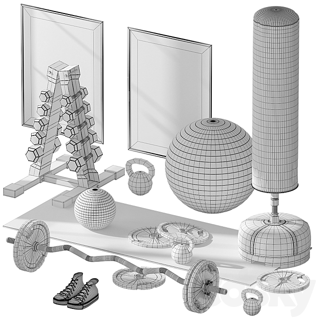 Home gym 2 3DSMax File - thumbnail 5