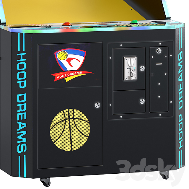 Hoop Dreams Basketball Game Machine. Ball 3DS Max Model - thumbnail 5