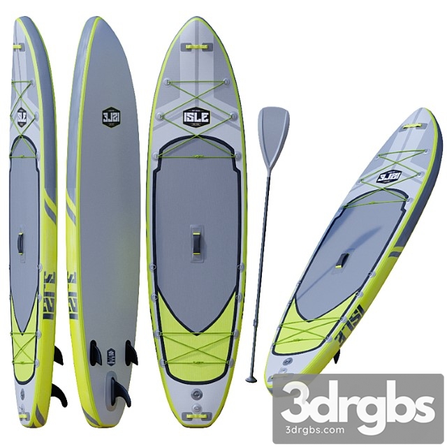 Isle explorer inflatable paddle board package 3dsmax Download - thumbnail 1