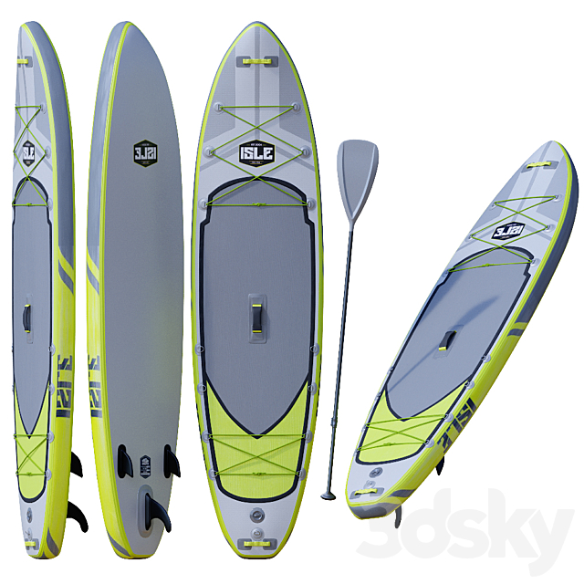 ISLE Explorer Inflatable Paddle Board Package 3DSMax File - thumbnail 1