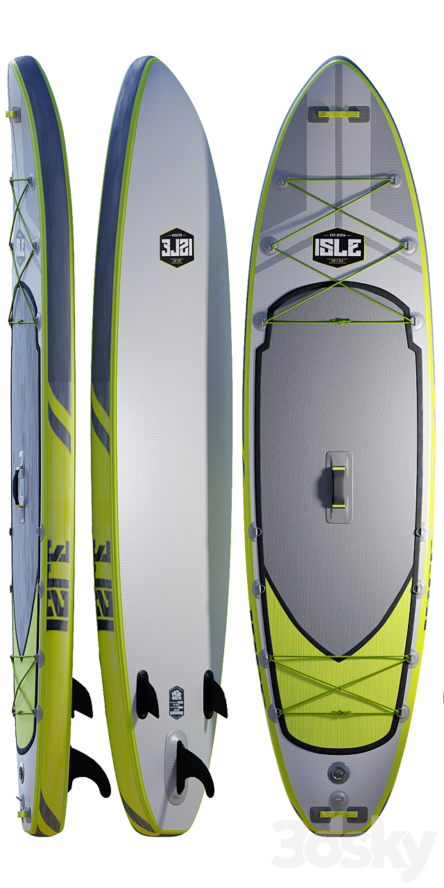 ISLE Explorer Inflatable Paddle Board Package 3DSMax File - thumbnail 2