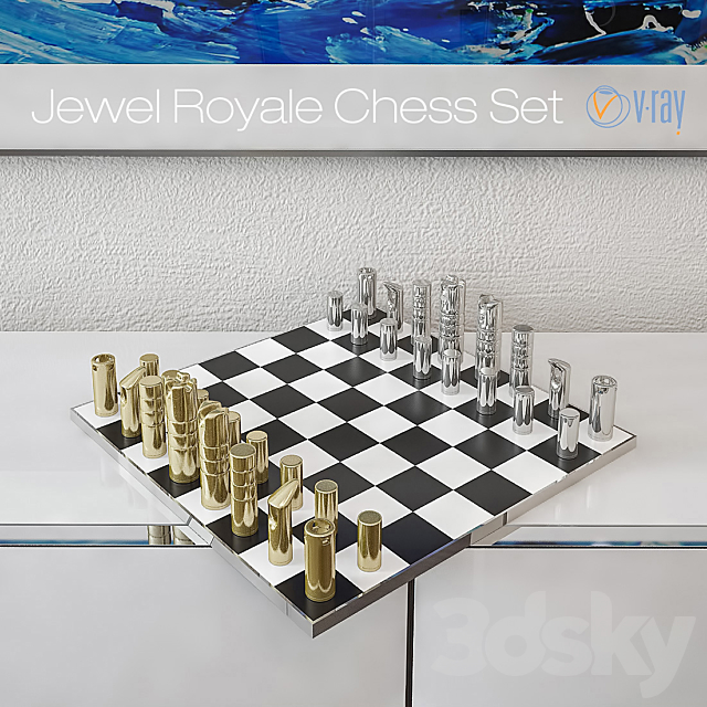 Jewel Royale Chess Set 3DSMax File - thumbnail 2