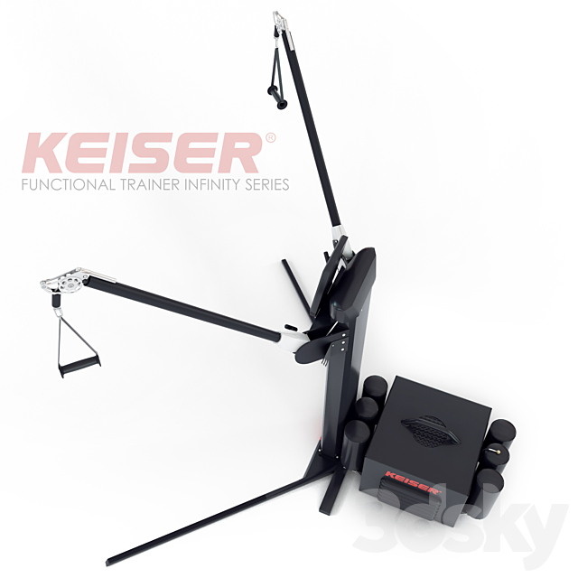 Keiser functional trainer 3ds Max - thumbnail 3