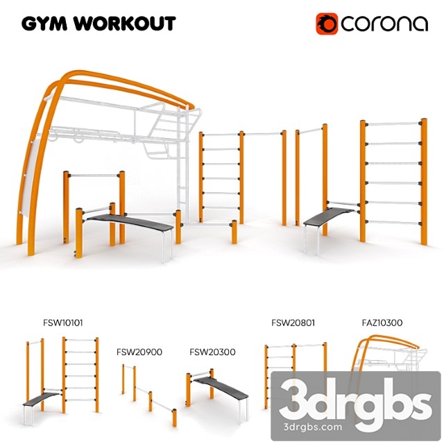 Kompan. cooling gym 3dsmax Download - thumbnail 1