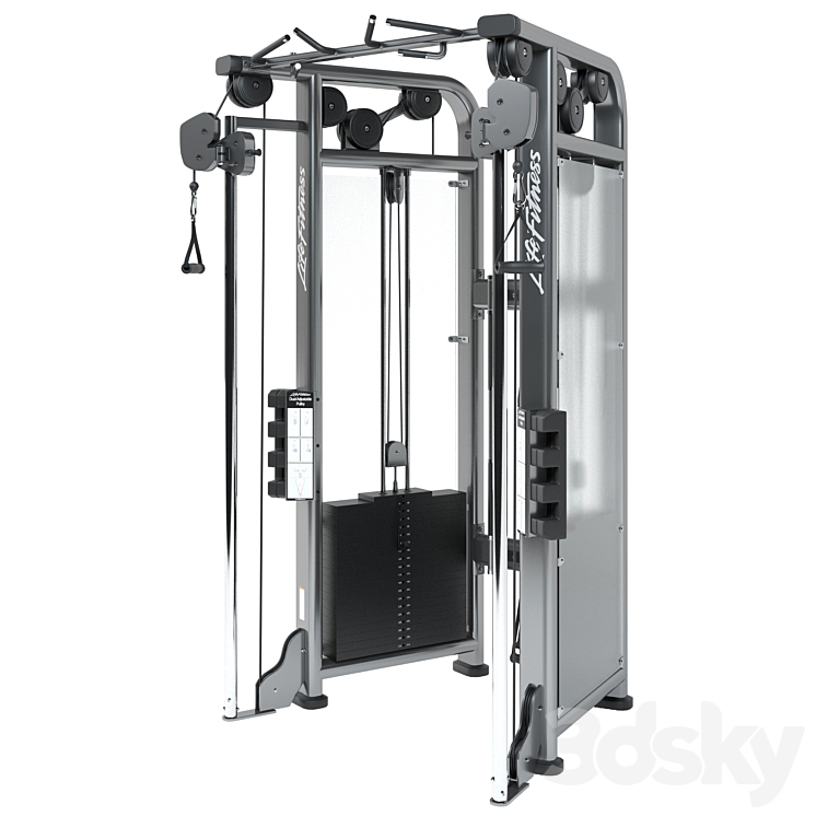 Life Fitness Signature Series Dual Adjustable Pulley 3DS Max Model - thumbnail 1