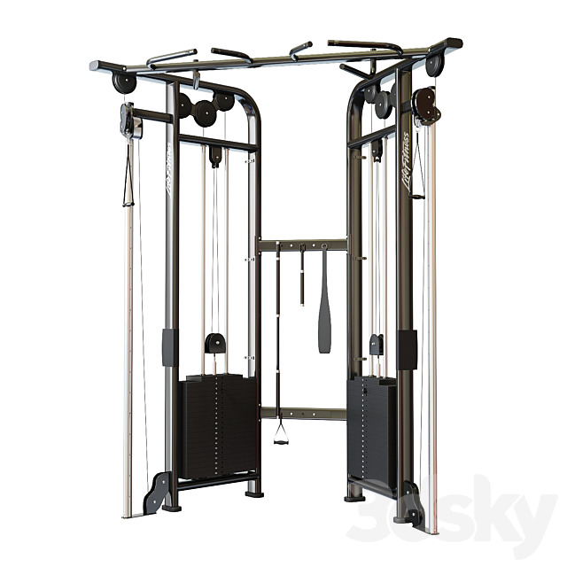 Lifefitness Signature Series Dual Adjustable Pulley 3DSMax File - thumbnail 1