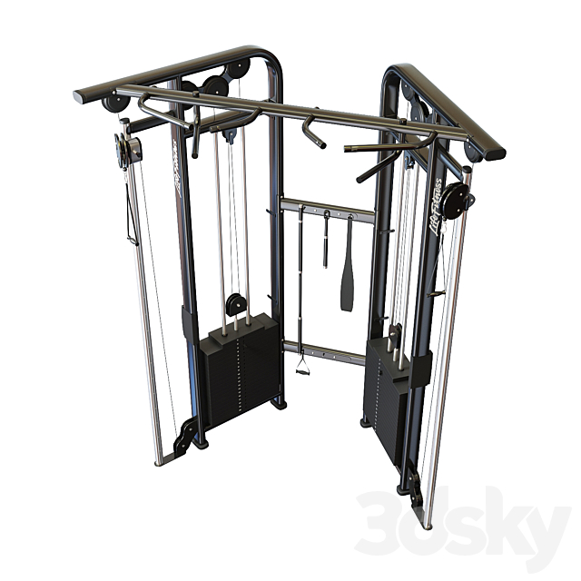 Lifefitness Signature Series Dual Adjustable Pulley 3DSMax File - thumbnail 2