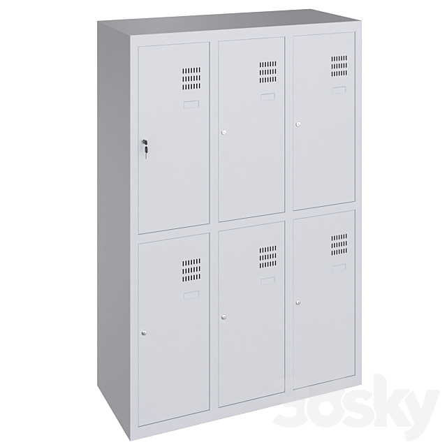 Locker for Dressing Room 3DS Max Model - thumbnail 6