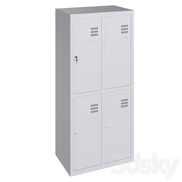 Locker for Dressing Room 3DS Max Model - thumbnail 7