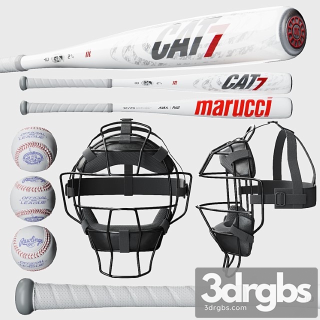 Marucci mcbc7 cat7 bbcor baseball bat 3dsmax Download - thumbnail 1