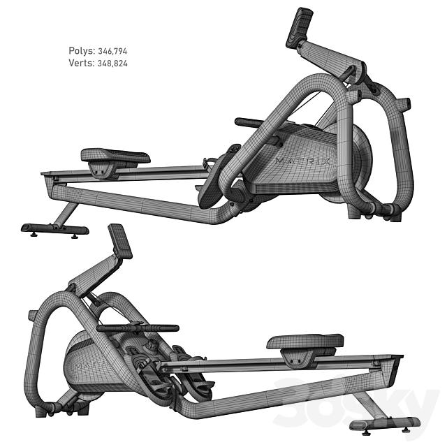 Matrix Rower 3DS Max Model - thumbnail 7