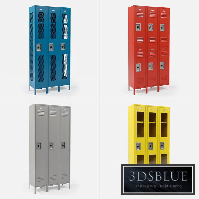 Metal Lockers 3DS Max - thumbnail 3