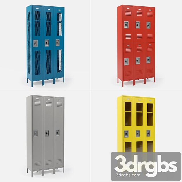 Metal lockers 3dsmax Download - thumbnail 1