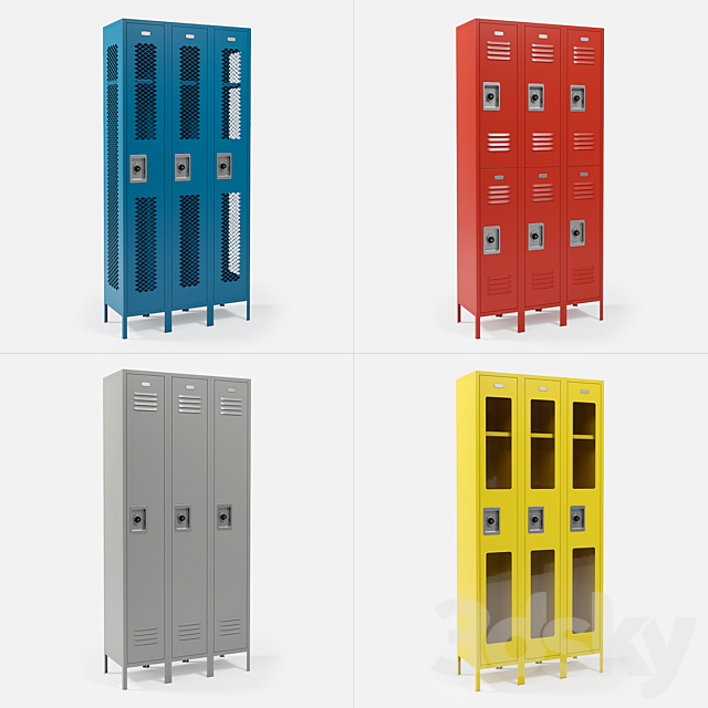 Metal Lockers 3DSMax File - thumbnail 1