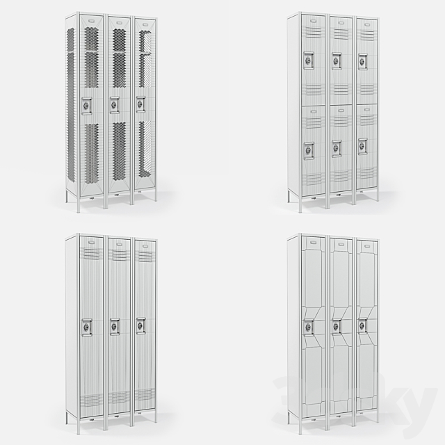 Metal Lockers 3DSMax File - thumbnail 2