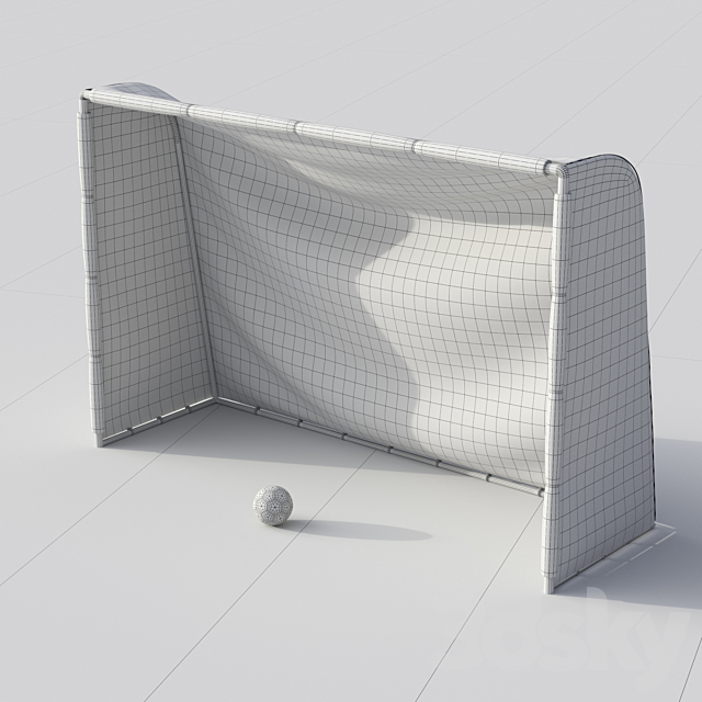 Mini-soccer goal 3DS Max Model - thumbnail 2