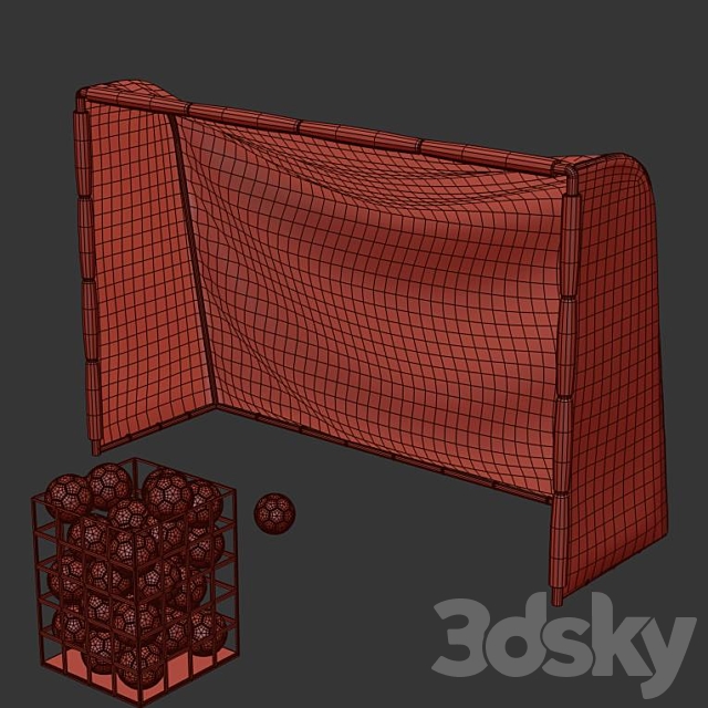 Mini-soccer goal 3DS Max Model - thumbnail 4