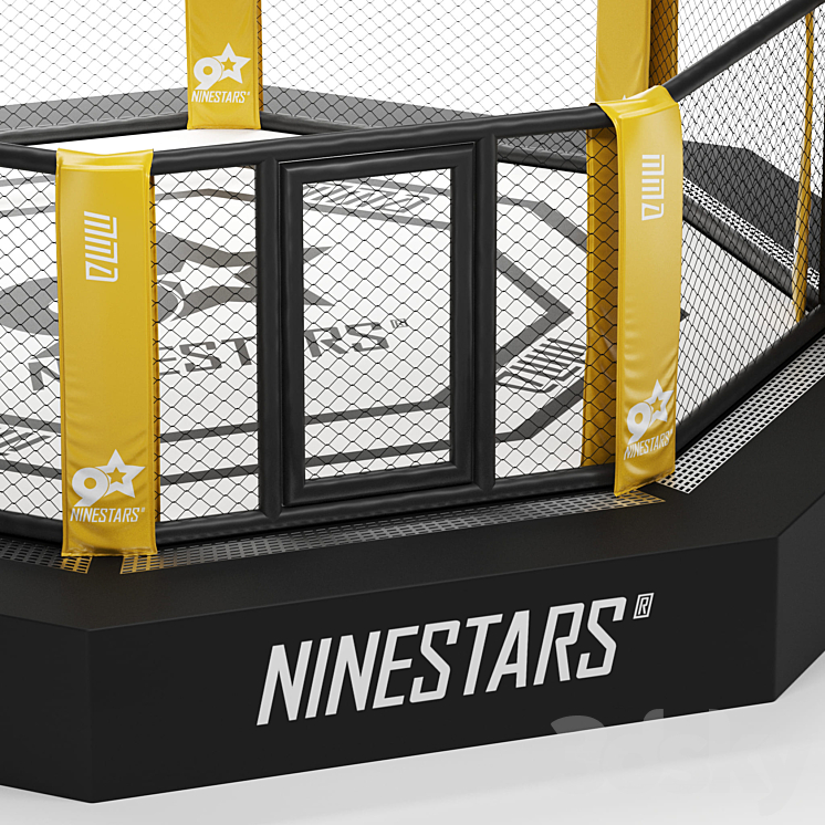 MMA arena octagon 3DS Max Model - thumbnail 2