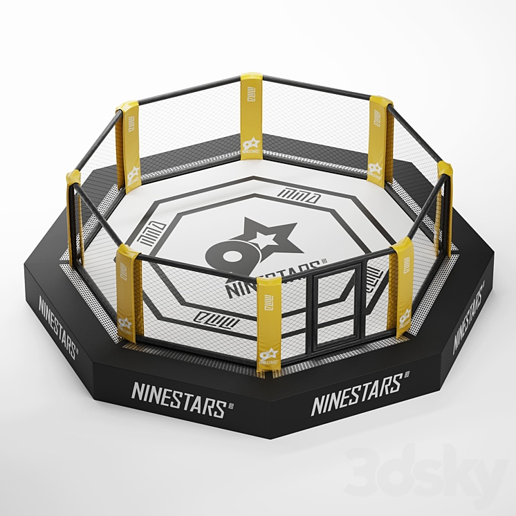 MMA arena octagon 3DS Max Model - thumbnail 3