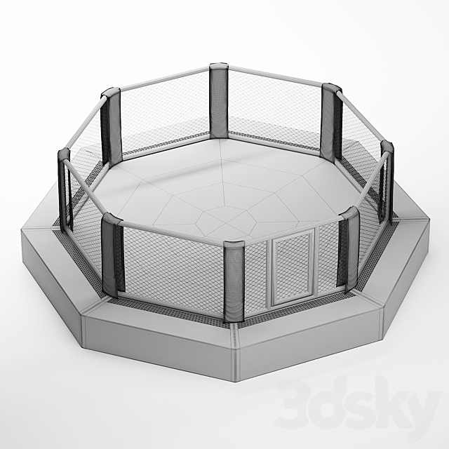 MMA arena octagon 3DS Max Model - thumbnail 3