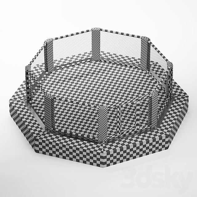 MMA arena octagon 3DS Max Model - thumbnail 4